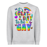 Heather Grey Western It's Great Day To Be Gay Heavyweight Sweatshirt - BundleAndBundleShop