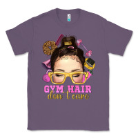 Lavender messy bun gym hair dont care Classic Tee - NancyCooperArtShop