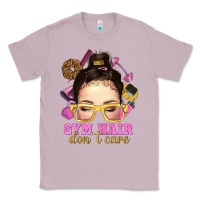 Lilac messy bun gym hair dont care Classic Tee - NancyCooperArtShop