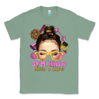 Sage messy bun gym hair dont care Classic Tee - NancyCooperArtShop