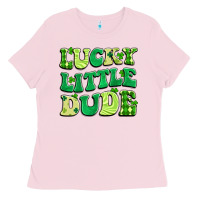 Bubblegum Pink lucky little dude Ladies Tee - Artiststas