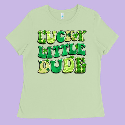 Lucky Little Dude Ladies Tee Designed By Artiststas