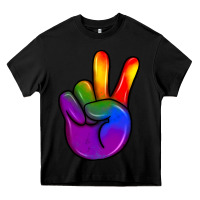 Black pride peace hand Heavy Core Tee - JahusDesignShop
