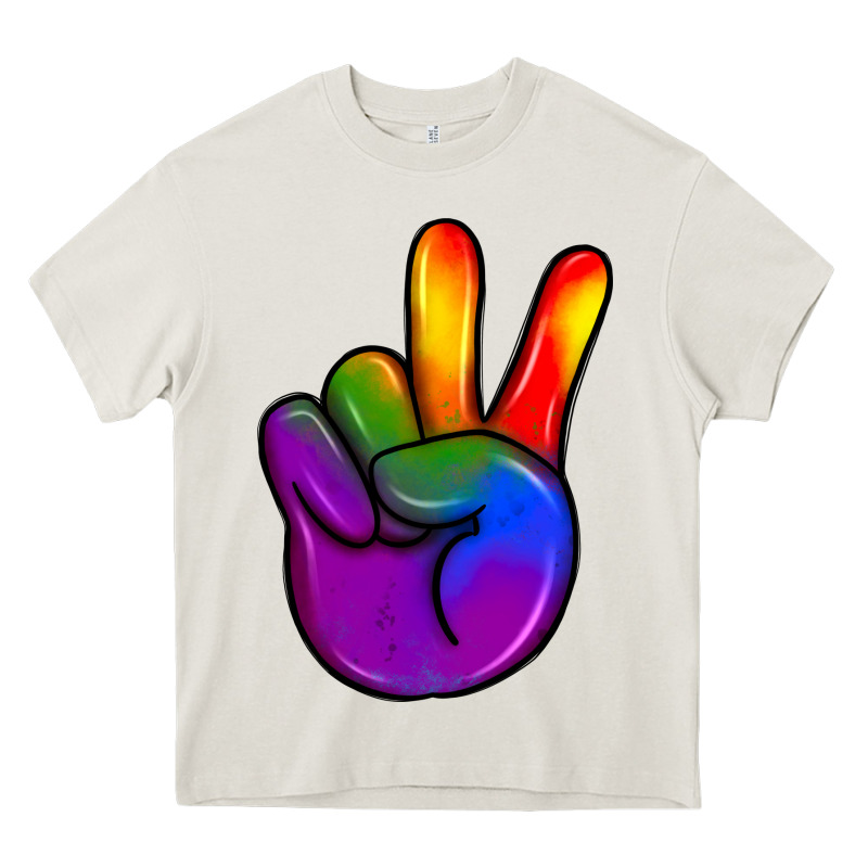 Pride Peace Hand Heavy Core Tee by JahusDesignShop | Teevron