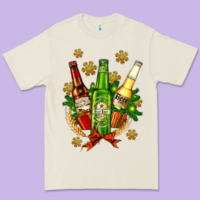 Beer Bottle Party Set For Christmas Premium Tee Designed By Adodesignshop