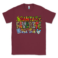 Burgundy Santa's Favorite Rad Tech Classic Tee - CowhideDigitalArt