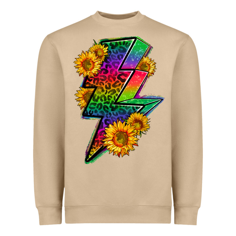 Lgbtq+ Lightnin' Bolt With Sunflower Heavyweight Sweatshirt by BundleAndBundleShop | Teevron