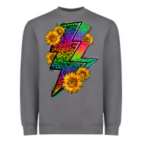Storm LGBTQ+ Lightnin' Bolt With Sunflower Heavyweight Sweatshirt - BundleAndBundleShop
