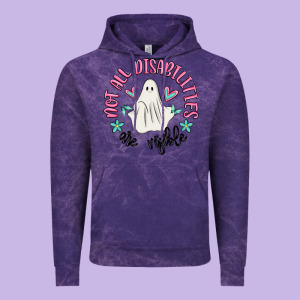 Not All Disabilities Are Visible Vintage Hoodie Designed By Maliassmallbusiness