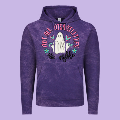 Not All Disabilities Are Visible Vintage Hoodie Designed By Maliassmallbusiness