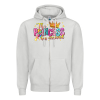 Dove Grey the princess has arrived Zipper Hoodie - NancyCooperArtShop