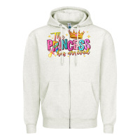 Oatmeal Heather the princess has arrived Zipper Hoodie - NancyCooperArtShop