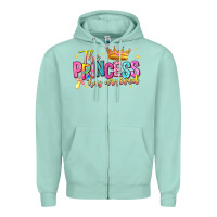Seafoam the princess has arrived Zipper Hoodie - NancyCooperArtShop