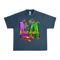 Midnight Navy louisiana mardi gras Urban Heavy Tee - MaliasSmallBusiness