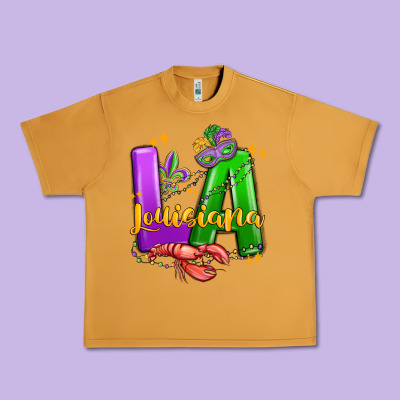 Louisiana Mardi Gras Urban Heavy Tee Designed By Maliassmallbusiness