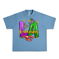 Pebble Blue louisiana mardi gras Urban Heavy Tee - MaliasSmallBusiness