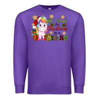 Purple all i want for christmas is a unicorn Premium Sweatshirt - CowGirlArtShop