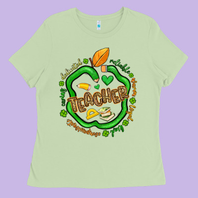 Teacher St Patrick S Day Ladies Tee Designed By Artiststas