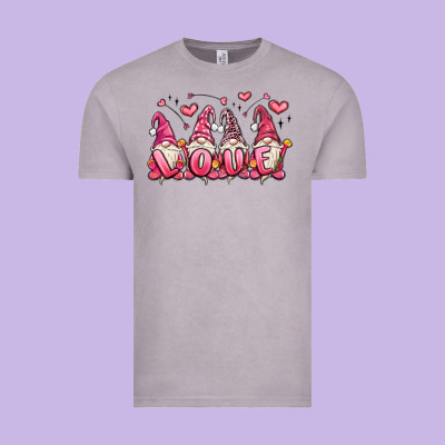 Love Gnomes Valentine's Day Vintage Tee Designed By Maliassmallbusiness