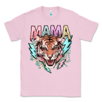 Bubblegum Pink mama tiger lightning bolt Classic Tee - NancyCooperArtShop