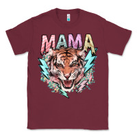 Burgundy mama tiger lightning bolt Classic Tee - NancyCooperArtShop