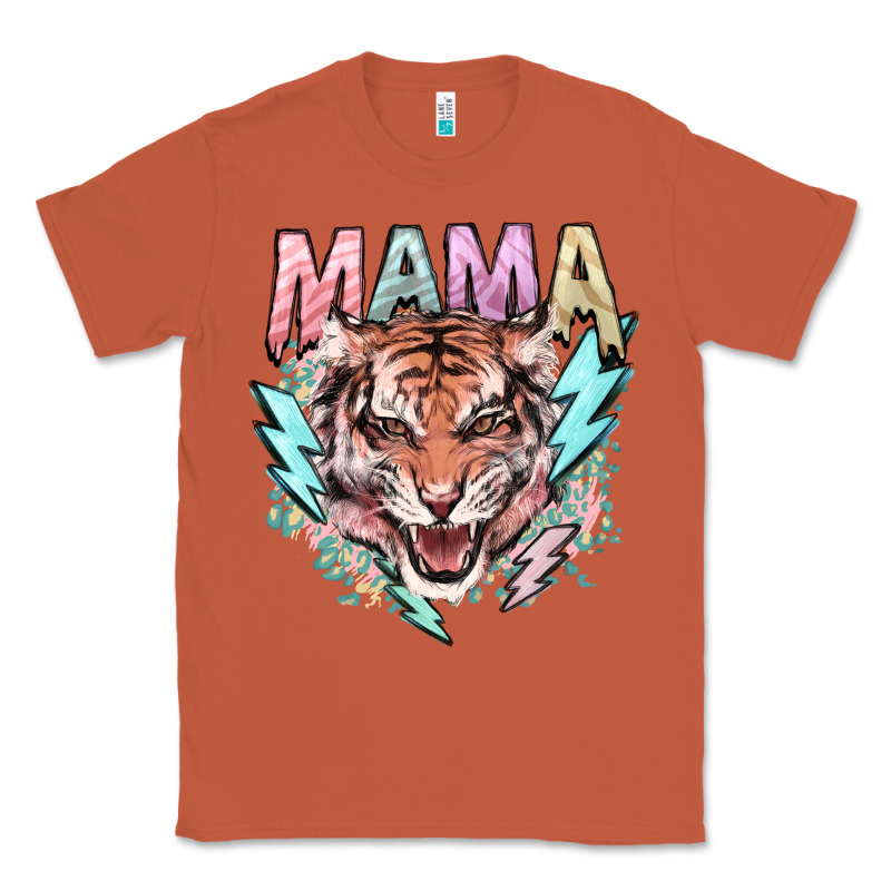 Mama Tiger Lightning Bolt Classic Tee by NancyCooperArtShop | Teevron