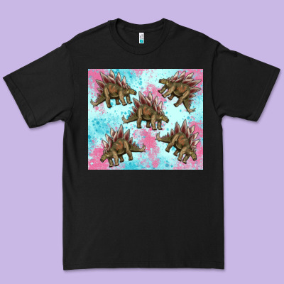 Dinosaur Stegosaurus Premium Tee Designed By Artiststas