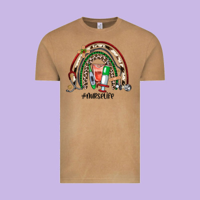 Christmas Nurselife Rainbow Vintage Tee Designed By Jahusdesignshop
