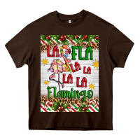Chocolate Brown christmas fla la la la la la flamingo air freshener Heavy Core Tee - Artiststas
