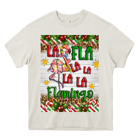 Cream christmas fla la la la la la flamingo air freshener Heavy Core Tee - Artiststas