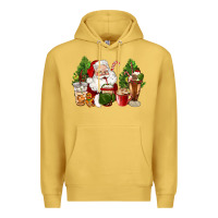 Antique Gold santa coffee cups christmas Premium Hoodie - CowGirlArtShop