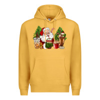 Mustard santa coffee cups christmas Premium Hoodie - CowGirlArtShop