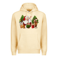 Pina Colada santa coffee cups christmas Premium Hoodie - CowGirlArtShop