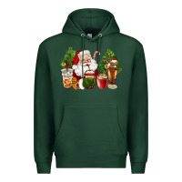 Sports Green santa coffee cups christmas Premium Hoodie - CowGirlArtShop