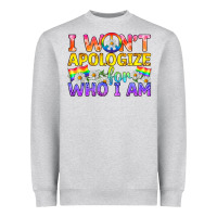 Heather Grey LGBTQ I Won't Apologize For Who I Am Heavyweight Sweatshirt - BundleAndBundleShop