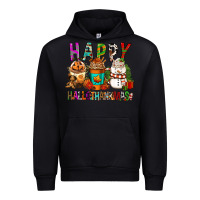 Black Happy hallothankmas coffee cups Urban Hoodie - FaDigitalArtStudio