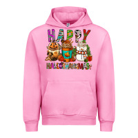 Fuchsia Pink Happy hallothankmas coffee cups Urban Hoodie - FaDigitalArtStudio