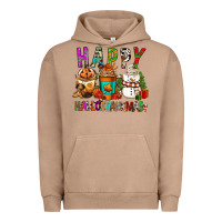 Pigment Burro Happy hallothankmas coffee cups Urban Hoodie - FaDigitalArtStudio