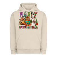 Pigment French Oak Happy hallothankmas coffee cups Urban Hoodie - FaDigitalArtStudio