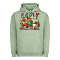 Pigment Oil Green Happy hallothankmas coffee cups Urban Hoodie - FaDigitalArtStudio