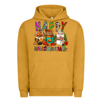 Pigment Peanut Butter Happy hallothankmas coffee cups Urban Hoodie - FaDigitalArtStudio