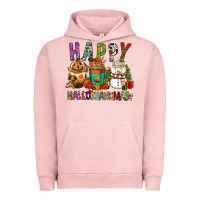 Pigment Salmon Happy hallothankmas coffee cups Urban Hoodie - FaDigitalArtStudio