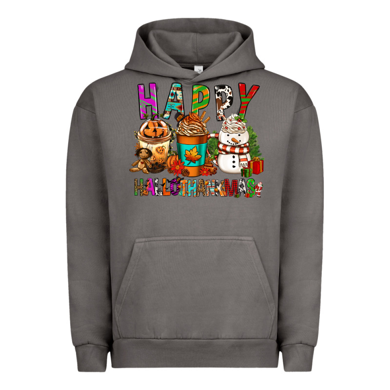 Happy Hallothankmas Coffee Cups Urban Hoodie by FaDigitalArtStudio | Teevron