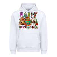 White Happy hallothankmas coffee cups Urban Hoodie - FaDigitalArtStudio