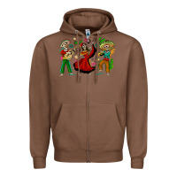 Chestnut Mexican Skeletons Zipper Hoodie - texasbilliewilder