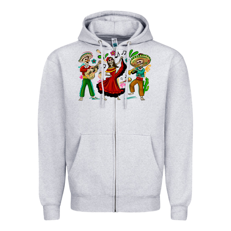 Mexican Skeletons Zipper Hoodie by texasbilliewilder | Teevron