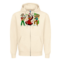 Sandshell Mexican Skeletons Zipper Hoodie - texasbilliewilder