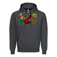 Smoke Mexican Skeletons Zipper Hoodie - texasbilliewilder