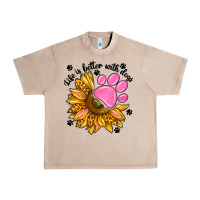 French Oak life is better with dogs Urban Heavy Tee - NancyCooperArtShop