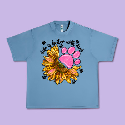 Life Is Better With Dogs Urban Heavy Tee Designed By Nancycooperartshop